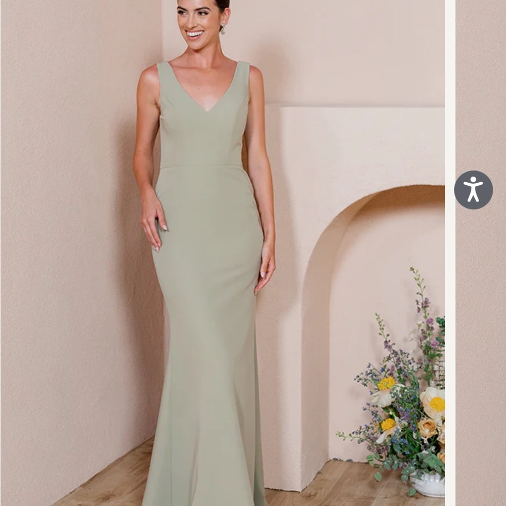 Revelry bridesmaid dress - silver sage